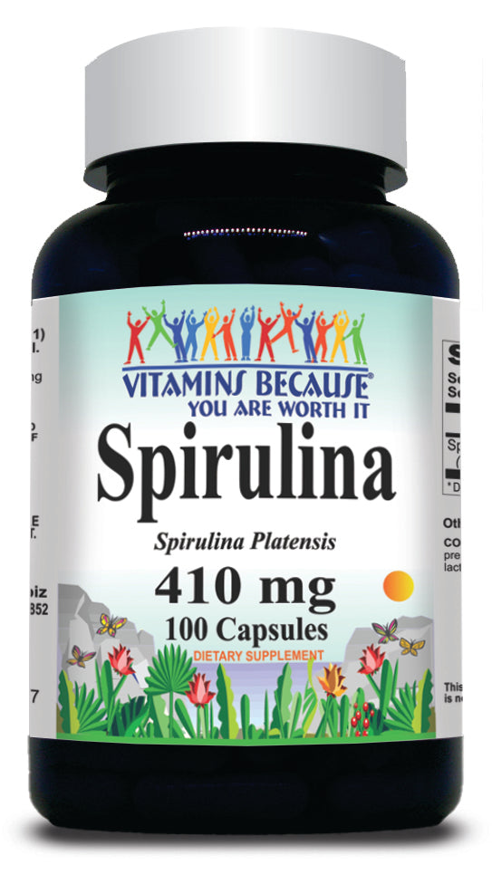 BUY 1 GET 2 FREE Spirulina 410mg 100 Capsules
