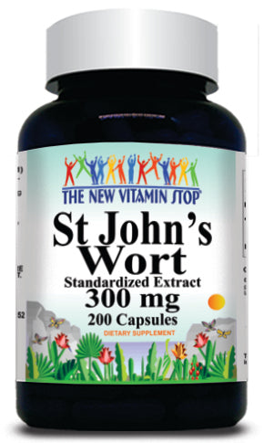 BUY 1 GET 2 FREE St. John's Wort Standardized Extract 300mg 200 Capsules