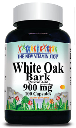 50% off Price White Oak Bark 900mg 100 Capsules 1 or 3 Bottle Price