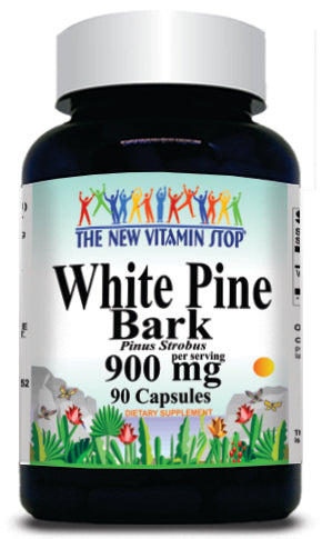 BUY 1 GET 2 FREE White Pine Bark 900mg 90 Capsules