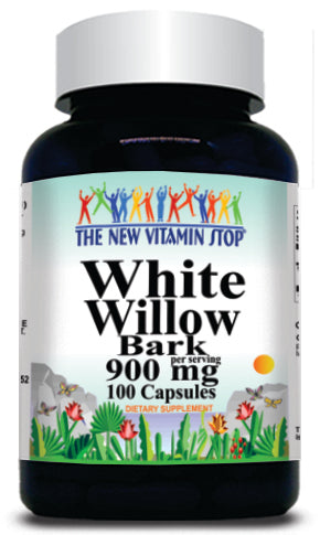 BUY 1 GET 2 FREE White Willow Bark 900mg 100 Capsules