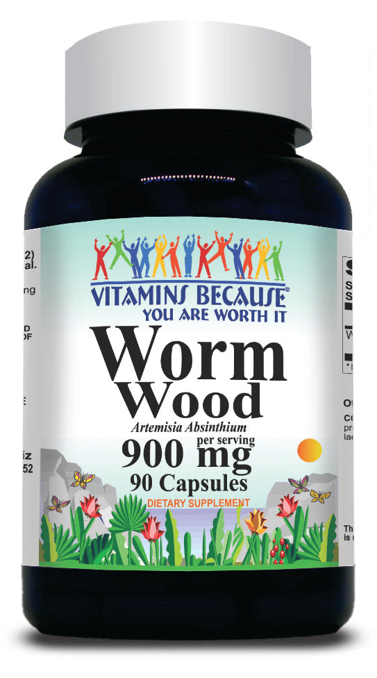 BUY 1 GET 2 FREE Worm Wood 900mg 90 Capsules