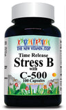 50% off Price Stress B with Vitamin C-500 100 or 200 Capsules 1 or 3 Bottle Price