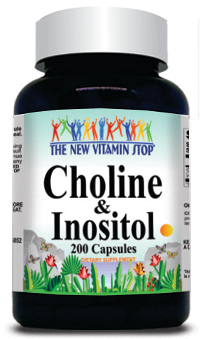 BUY 1 GET 2 FREE Choline Bitartrate & Inositol 200 Capsules