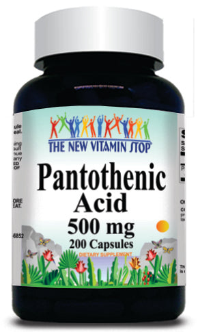 BUY 1 GET 2 FREE Pantothenic Acid 500mg 200 Capsules