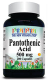50% off Price Pantothenic Acid 500mg 200 Capsules 1 or 3 Bottle Price