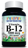 50% off Price B-12 Vitamins 5000mcg 100 or 200 Capsules 1 or 3 Bottle Price