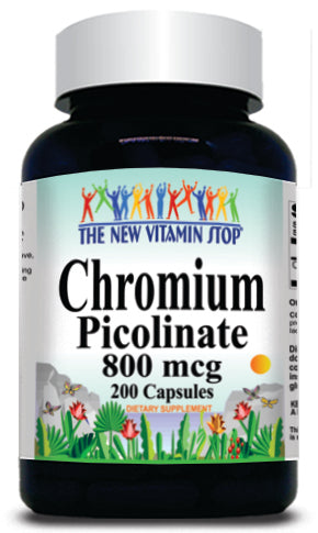 BUY 1 GET 2 FREE Chromium Picolinate 800mcg 200 Capsules