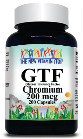 BUY 1 GET 2 FREE GTF Chromium 200mcg 200 Capsules