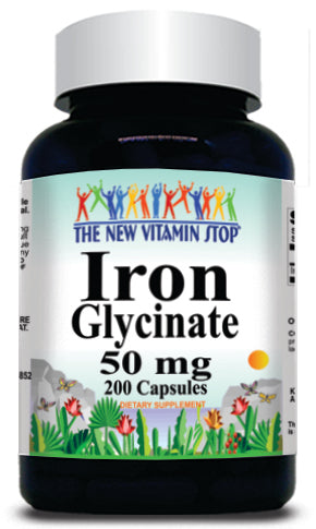 BUY 1 GET 2 FREE Iron Glycinate 50mg 200 Capsules