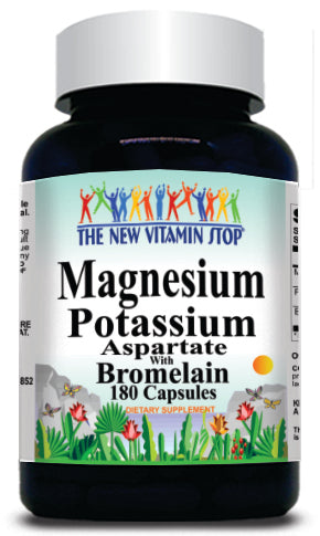 BUY 1 GET 2 FREE Magnesium Potassium Aspartate and Bromelain 180 Capsules