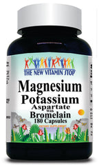 50% off Price Magnesium Potassium Aspartate and Bromelain 180 Capsules 1 or 3 Bottle Price