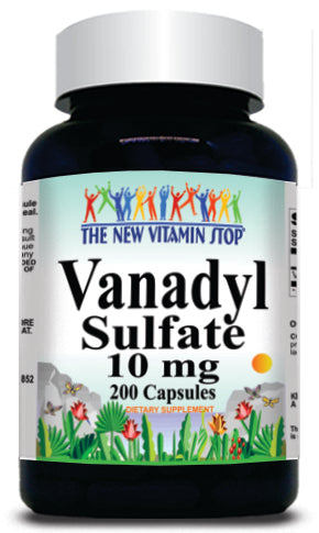 50% off Price Vanadyl Sulfate 10mg 200 Capsules 1 or 3 Bottle Price