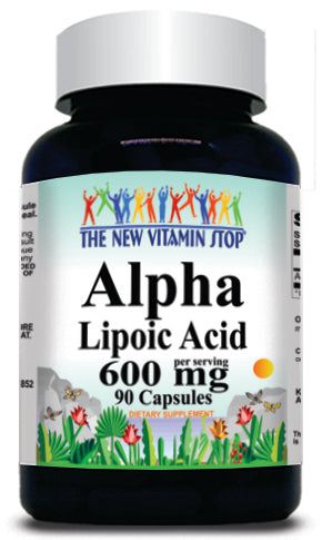 BUY 1 GET 2 FREE Alpha Lipoic Acid 600mg 90 or 180 Capsules