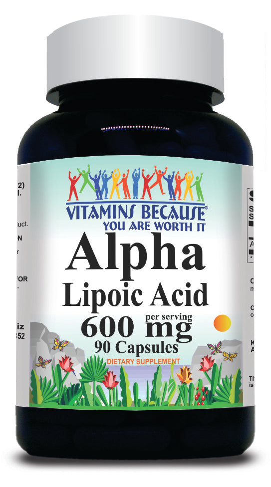 BUY 1 GET 2 FREE Alpha Lipoic Acid 600mg 90 or 180 Capsules