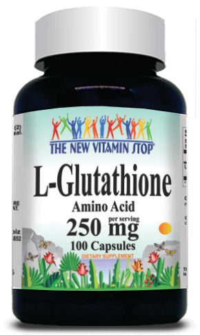 50% off Price L-Glutathione Free Form 250mg 100 or 200 Capsules 1 or 3 Bottle Price