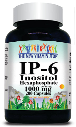 BUY 1 GET 2 FREE IP-6 Inositol Hexaphosphate 1000mg 200 Capsules