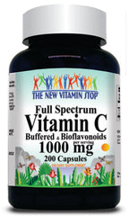 50% off Price Full Spectrum Vitamin C Buffered and Bioflavonoids 200 Capsules 1 or 3 Bottle Price