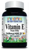 Vitamin E (Non-Oily) 268mg(400 IU) 200 Capsules 1 or 3 Bottle Price