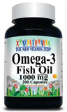 50% off Price Omega 3 Fish Oil 1000mg 200 Capsules 1 or 3 Bottle Price