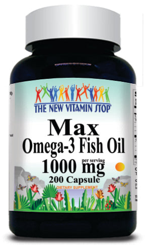 BUY 1 GET 2 FREE Max Omega 3 EPA Fish Oil 1000mg 200 Capsules