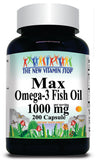 50% off Price Max Omega 3 EPA Fish Oil 1000mg 200 Capsules 1 or 3 Bottle Price