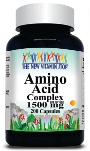 50% off Price Amino Acid 1500mg Complex 200 Capsules 1 or 3 Bottle Price
