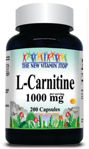 BUY 1 GET 2 FREE L-Carnitine Free Form 1000mg 200 Capsules