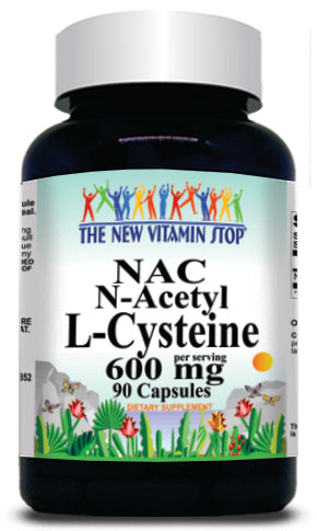 50% off Price N-Acetyl Cysteine (NAC) Free Form 600mg 90 or 180 Capsules 1 or 3 Bottle Price