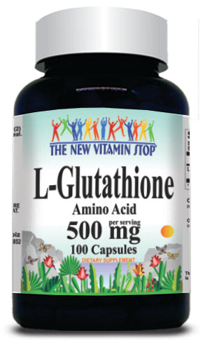 BUY 1 GET 2 FREE L-Glutathione Free Form 500mg 100 or 200 Capsules