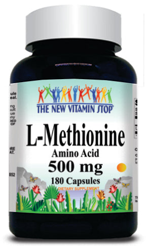 BUY 1 GET 2 FREE L-Methionine Free Form 500mg 180 Capsules