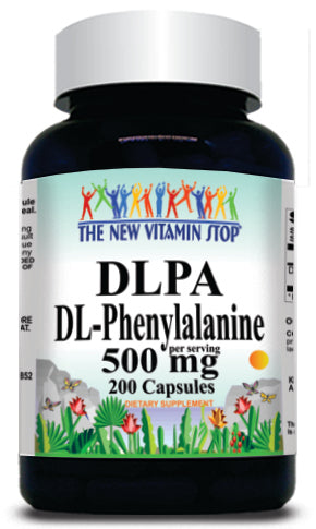 BUY 1 GET 2 FREE DL-Phenylalanine Free Form 500mg 200 Capsules