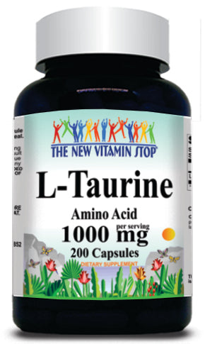 BUY 1 GET 2 FREE L-Taurine Free Form 1000mg 200 Capsules