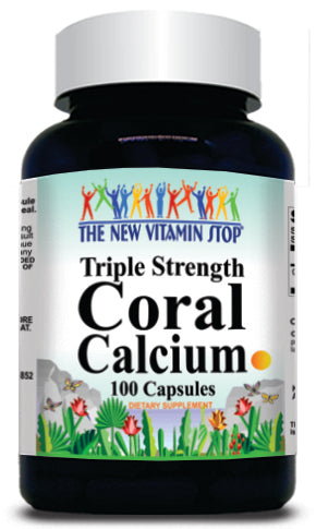 BUY 1 GET 2 FREE Triple Strength Coral Calcium 1500mg 100 or 200 Capsules