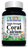 50% off Price Triple Strength Coral Calcium 1500mg 100 or 200 Capsules 1 or 3 Bottle Price