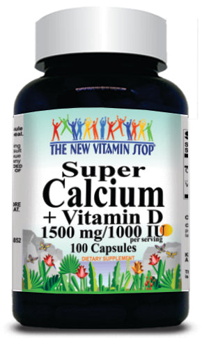 BUY 1 GET 2 FREE Super Calcium + Vitamin D 1500mg/1000IU 100 Capsules