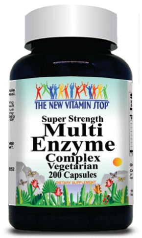 BUY 1 GET 2 FREE Super Strength Multi-Enzyme Complex 200 Capsules