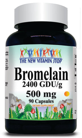 BUY 1 GET 2 FREE Bromelain 500mg 90 or 180 Capsules