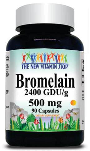 50% off Price Bromelain 500mg 90 or 180 Capsules 1 or 3 Bottle Price