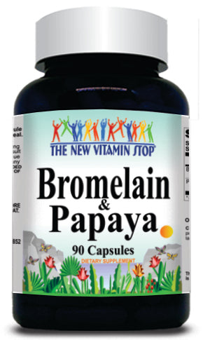BUY 1 GET 2 FREE Bromelain and Papaya 500mg/500mg 90 Capsules