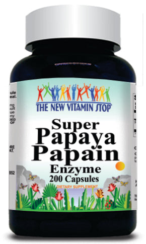 50% off Price Super Papaya Papain Enzyme 900mg 200 Capsules 1 or 3 Bottle Price