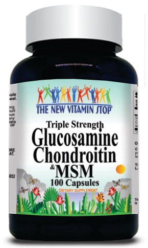 BUY 1 GET 2 FREE Triple Strength Glucosamine, Chondroitin and MSM 100 or 200 Capsules