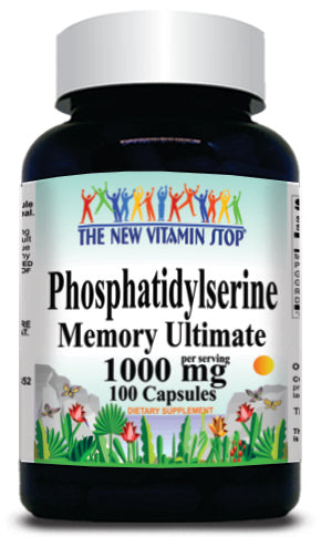 50% off Price Phosphatidylserine 1000mg 100 or 200 Capsules 1 or 3 Bottle Price