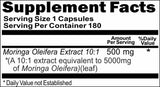 50% off Price Moringa Oleifera Extract Equivalent 5000mg 180 Capsules 1 or 3 Bottle Price