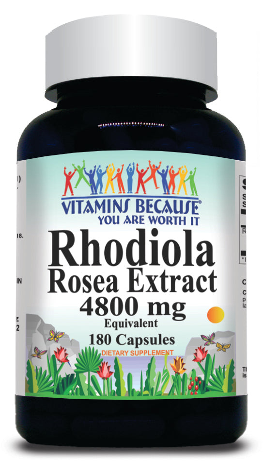 50% off Price Rhodiola Rosea Extract 4800mg Equivalent 180 Capsules 1 or 3 Bottle Price