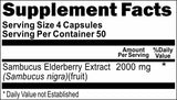 50% off Price Sambucus Elderberry Extract 2000mg 200caps 1 or 3 Bottle Price