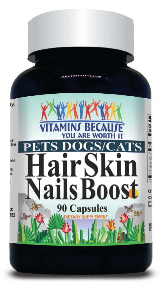 50% off Price PETS Dogs/Cats Hair Skin Nails Boost 90 Capsules