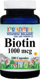 50% off Price Biotin 1000mcg 200 Capsules